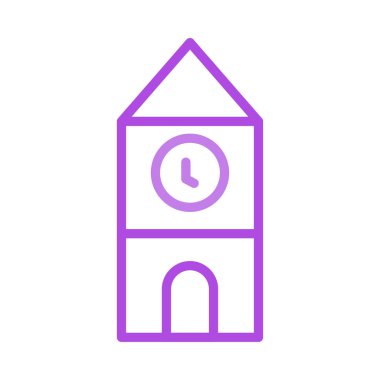 Saat Kulesi plaza vektör çizim oluşturma