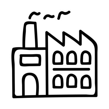 endüstriyel bina, kutsal kişilerin resmi, vektör çizim 