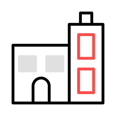 Otel, kutsal kişilerin resmi, vektör çizim Binası 