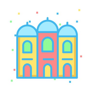 Cami bina dini vektör çizim