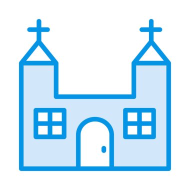 Kilise, bina simgesi. Vektör çizim 