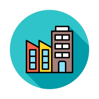 Daire ofis vektör çizim oluşturma 