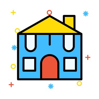 Kutsal kişilerin resmi, vektör çizim Bina mimari, 