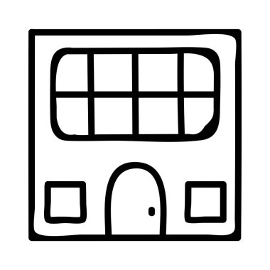 Ev, kutsal kişilerin resmi, vektör çizim inşa   