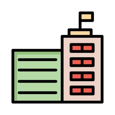 Office plaza vektör çizim oluşturma 