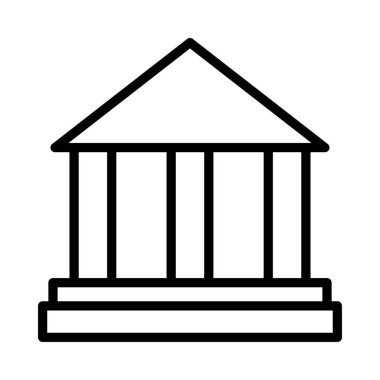 Banka, mahkeme kutsal kişilerin resmi, vektör çizim   