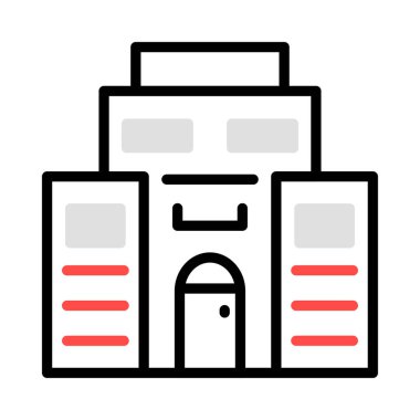 Otel, kutsal kişilerin resmi, vektör çizim Binası 