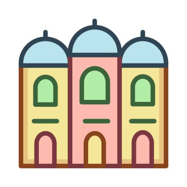 Cami bina dini vektör çizim 