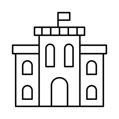 Kutsal kişilerin resmi, vektör çizim Bina mimari, 