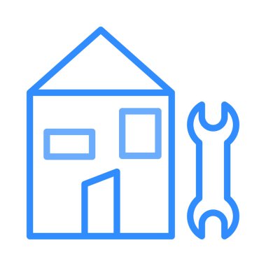 Ev, kutsal kişilerin resmi, vektör çizim inşa   