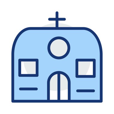 Kilise, bina simgesi. Vektör çizim 