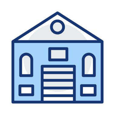 Kutsal kişilerin resmi, vektör çizim Bina mimari, 