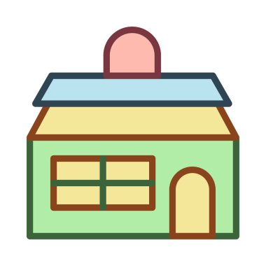 daire ev vektör çizim 