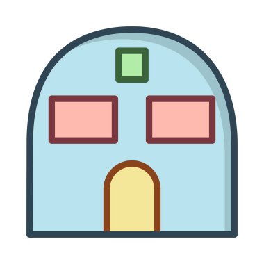 ofis ev vektör çizim Binası  