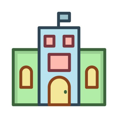 vektör çizim bina ofis plaza 