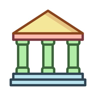 Mahkeme banka vektör çizim oluşturma 