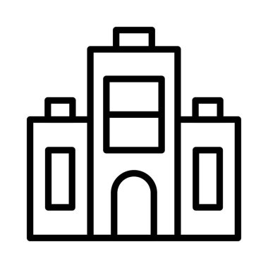 Ev, kutsal kişilerin resmi, vektör çizim inşa   