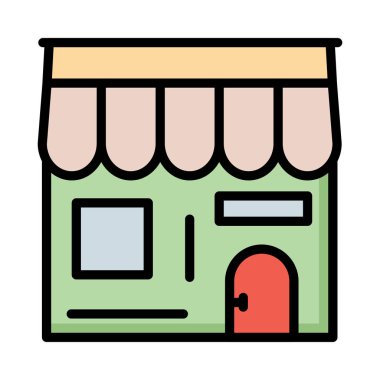 Dükkanı cephe vektör çizim depolamak 