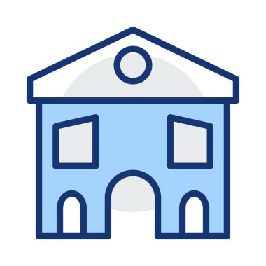 Ev, kutsal kişilerin resmi, vektör çizim inşa   