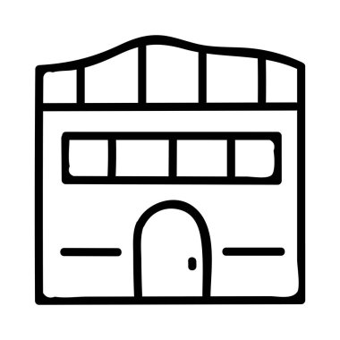 Ev, kutsal kişilerin resmi, vektör çizim inşa   