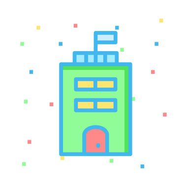 bina kule plaza vektör çizim 