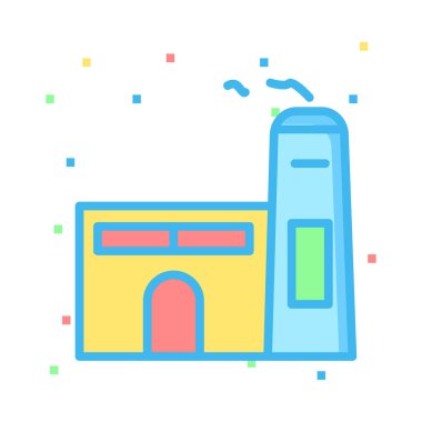 Endüstriyel Tesis kutsal kişilerin resmi, vektör çizim     