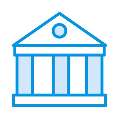 Banka, mahkeme kutsal kişilerin resmi, vektör çizim   