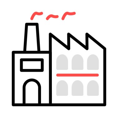 endüstriyel bina, kutsal kişilerin resmi, vektör çizim 