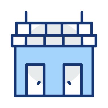 vektör çizim bina mağaza dükkan 