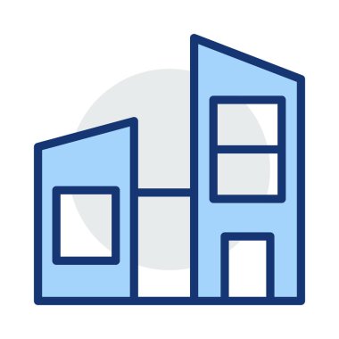 Plaza yapı konut vektör çizim 