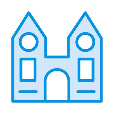 Ev, kutsal kişilerin resmi, vektör çizim inşa   