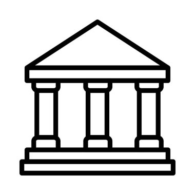Banka, mahkeme kutsal kişilerin resmi, vektör çizim   