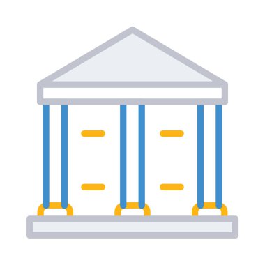 Banka, mahkeme kutsal kişilerin resmi, vektör çizim   