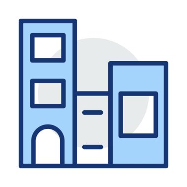 Ofis vektör çizim apartman binası 