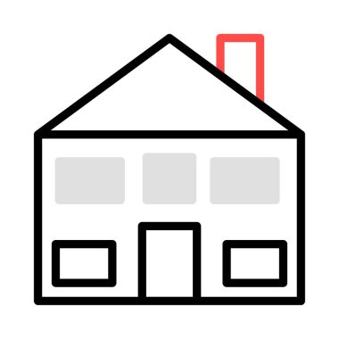 Ev, bina, ana sayfa. Vektör çizim   