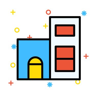 Banka mahkeme vektör çizim oluşturma 