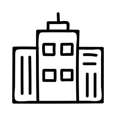 Bina, ofis, daire. Vektör çizim 