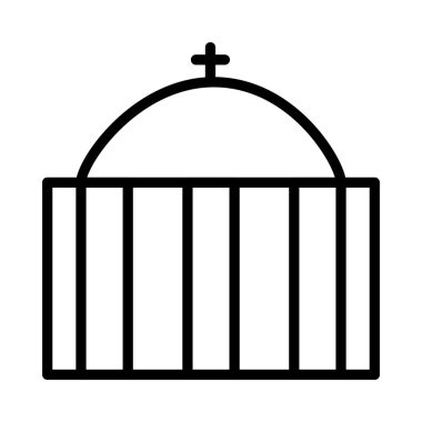 Kilise, bina simgesi. Vektör çizim 