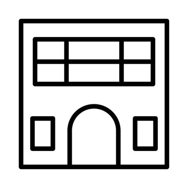 Ev, kutsal kişilerin resmi, vektör çizim inşa   