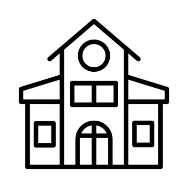 Ev, kutsal kişilerin resmi, vektör çizim inşa   