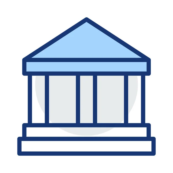 Bank Bíróság Épületében Vektoros Illusztráció — Stock Vector