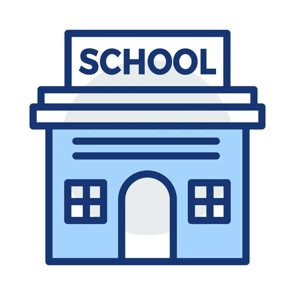 Σχολικό Κτίριο Κολέγιο Εικονογράφηση Διάνυσμα — Διανυσματικό Αρχείο