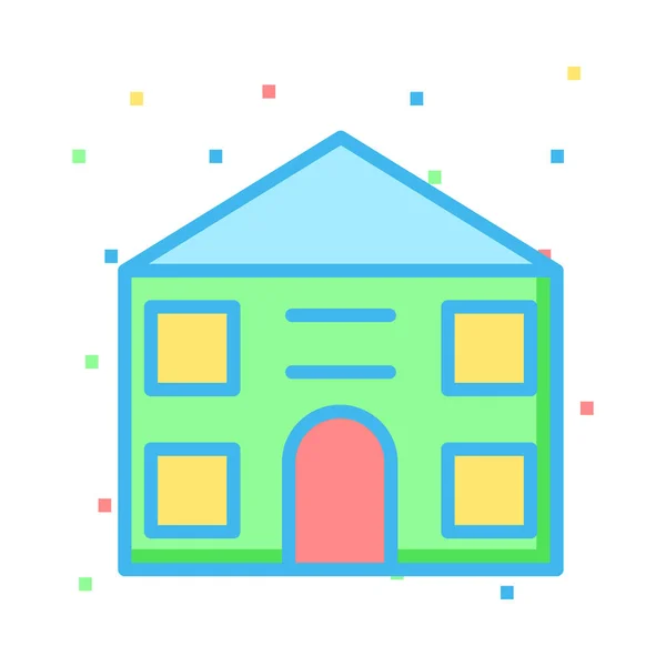 Wohnung Haus Home Vektor Illustration — Stockvektor
