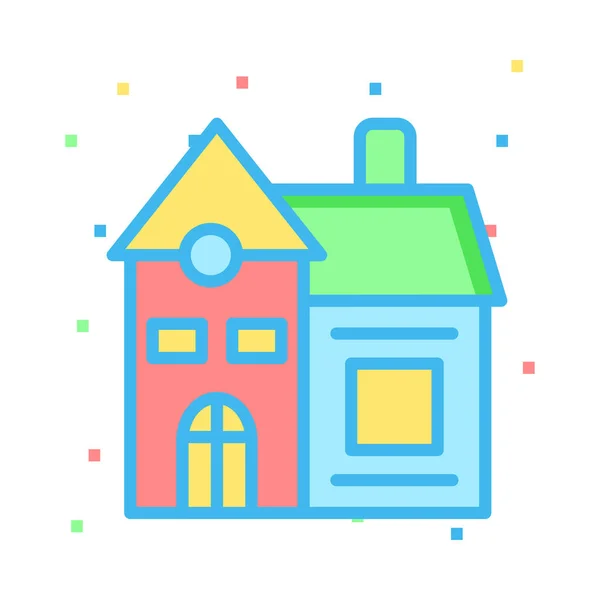 Home Wohnung Wohn Vektor Illustration — Stockvektor