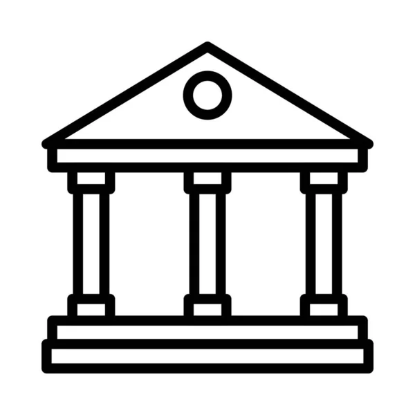 Hof Bank Gebouw Vectorillustratie — Stockvector