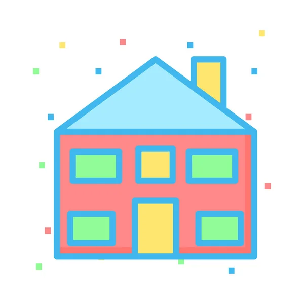 House Building Home Vector Illustration — Stock Vector