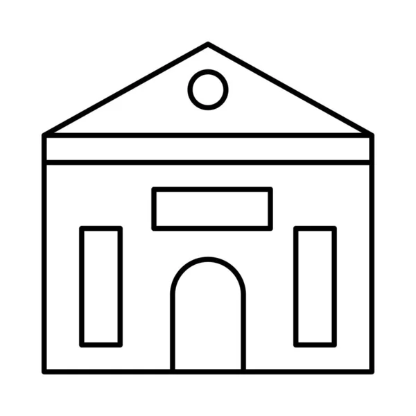 Escritório Edifício Tribunal Vetor Ilustração —  Vetores de Stock