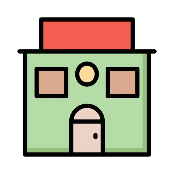 Maison Bâtiment Vectoriel Illustration — Image vectorielle