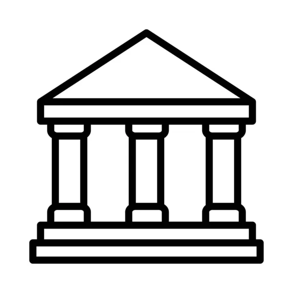 Hof Bank Gebouw Vectorillustratie — Stockvector