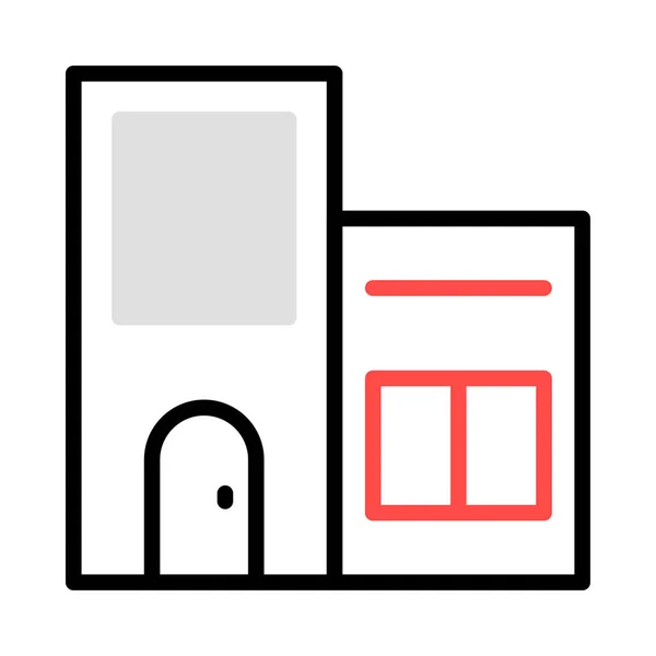 Bâtiment Appartement Maison Vecteur Illustration — Image vectorielle